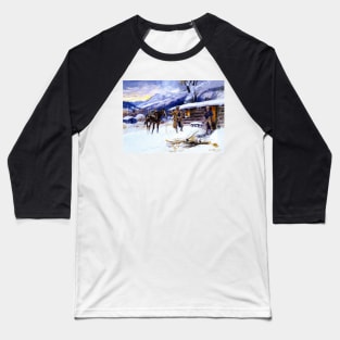 "Christmas Meat" by Charles M Russell Baseball T-Shirt